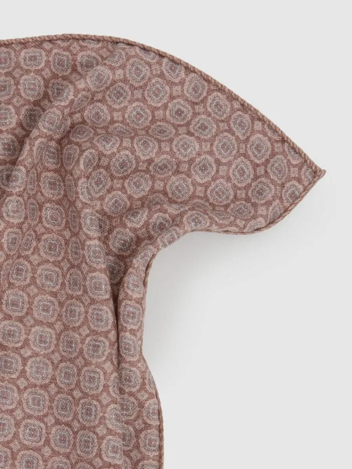 REISS Ties and Pocket Squares Men Reversible Silk Pocket Square Dusty Pink