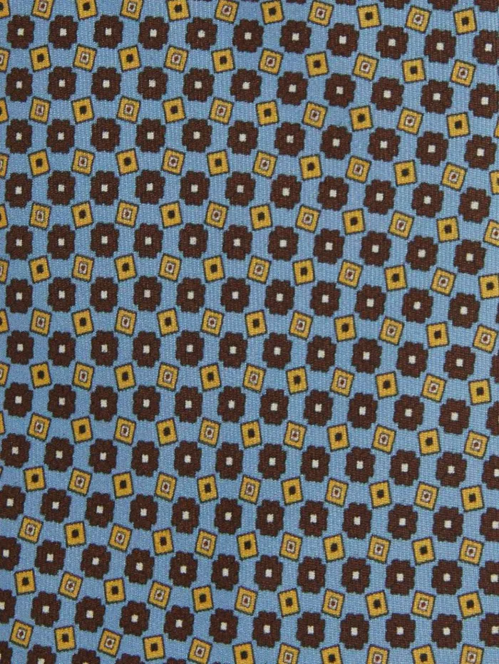 REISS Ties and Pocket Squares Men Silk Floral Print Tie Soft Blue