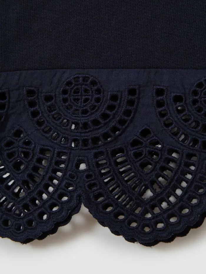 REISS Tops and TShirts Children Cotton Broderie Top CoOrd Navy REISS Tops and TShirts Children Cotton Broderie Top CoOrd Navy