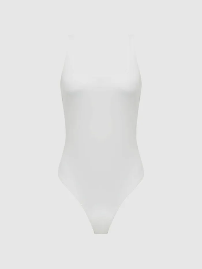 REISS Tops Women Good American Square Neck Bodies White