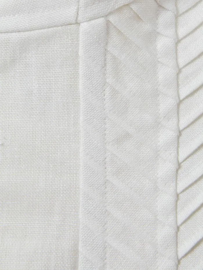 REISS Tops Women Linen Corset Vest Cream