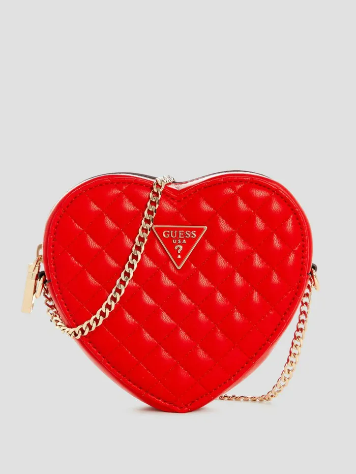 Rianee Heart Crossbody Bag Red Handbags GUESS Women