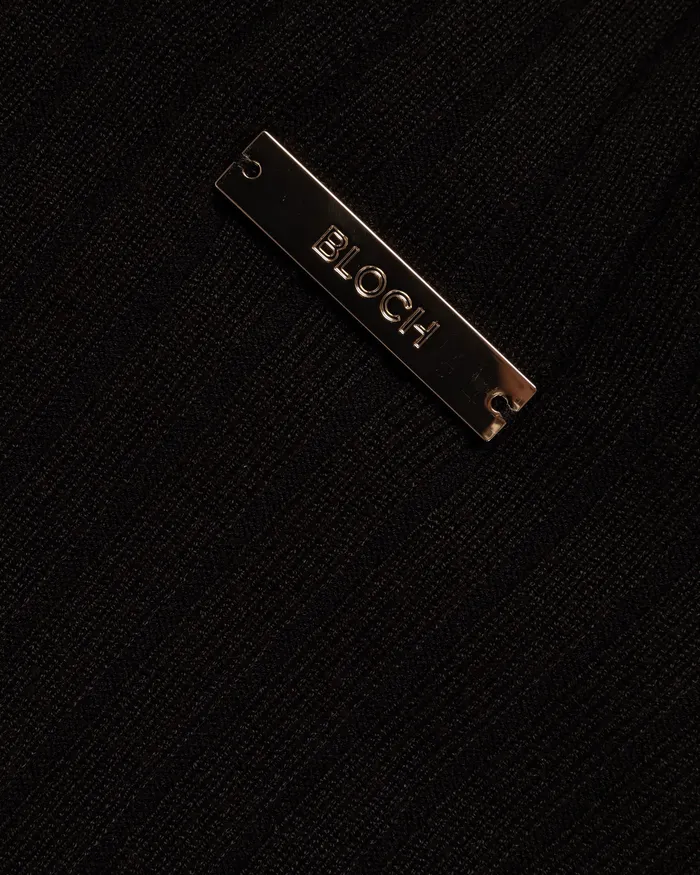 Rib Lounge Funnel Neck Black Rib Tops Bloch Adult