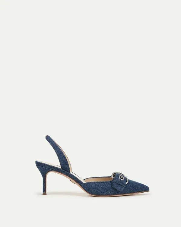 Roxy Denim Slingback Pump Denim Blue Women Veronica Beard Shoes