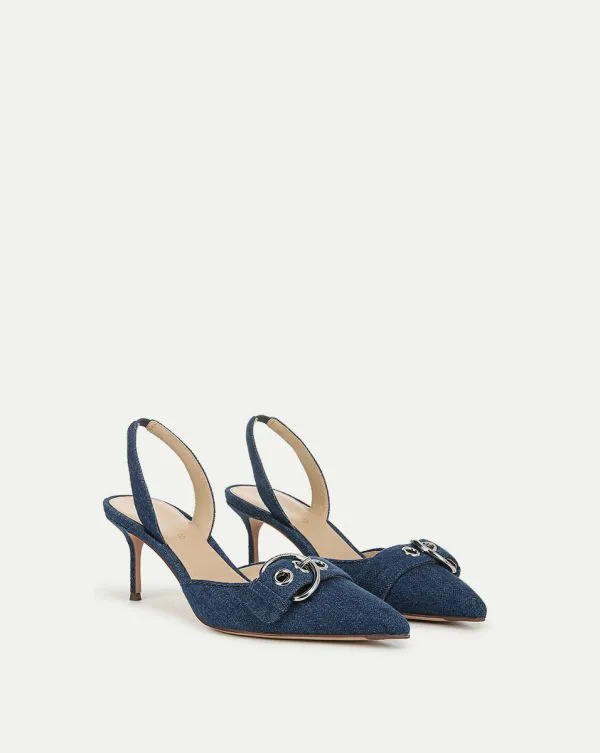 Roxy Denim Slingback Pump Denim Blue Women Veronica Beard Shoes