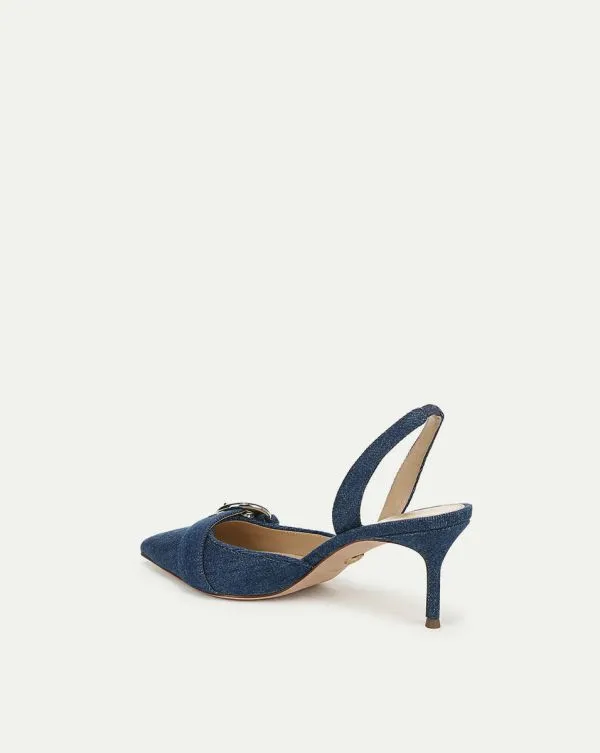 Roxy Denim Slingback Pump Denim Blue Women Veronica Beard Shoes