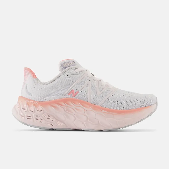 Running Fresh Foam X More v4 Quartz Grey with Washed Pink and Grapefruit 8211 New Balance Women