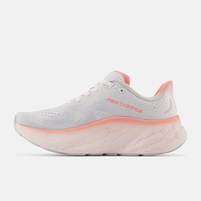 Running Fresh Foam X More v4 Quartz Grey with Washed Pink and Grapefruit 8211 New Balance Women