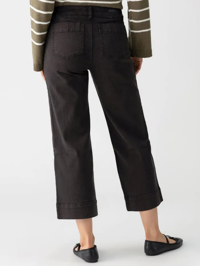 Sanctuary Clothing Denim Women The Marine Standard Rise Denim Pant Obsidian