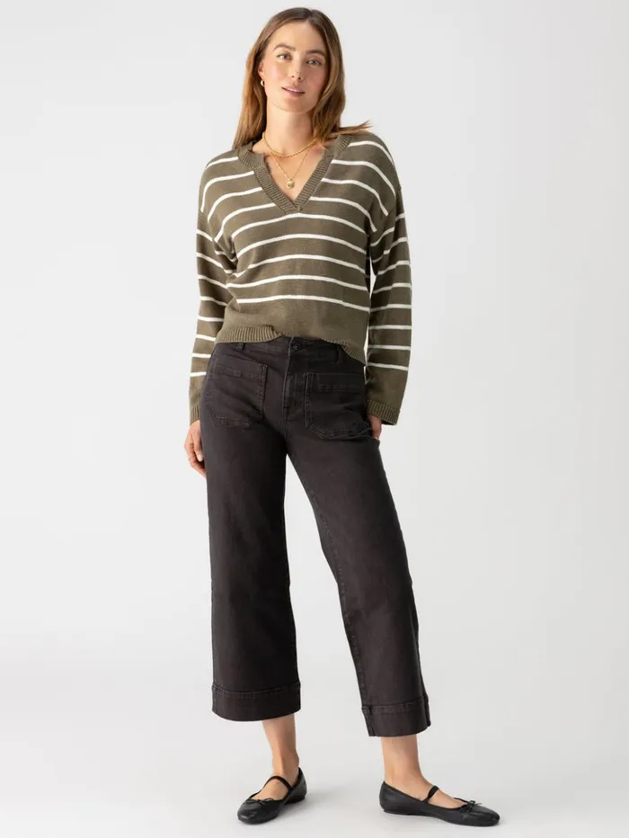 Sanctuary Clothing Denim Women The Marine Standard Rise Denim Pant Obsidian