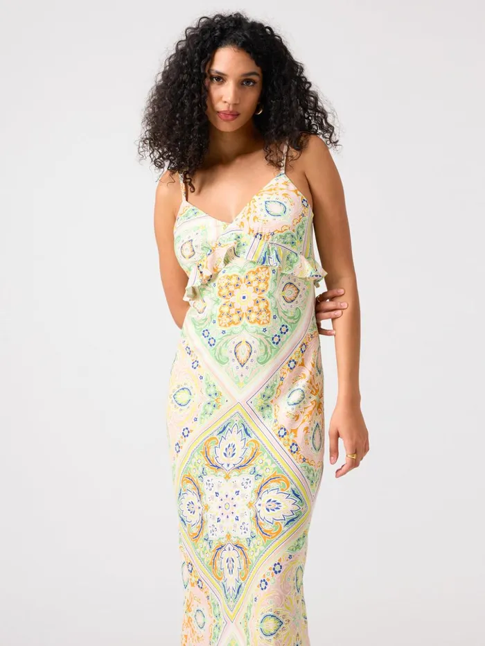 Sanctuary Clothing Dresses and Jumpsuits Women Spring Favorite Slip Dress Scarf Paisley