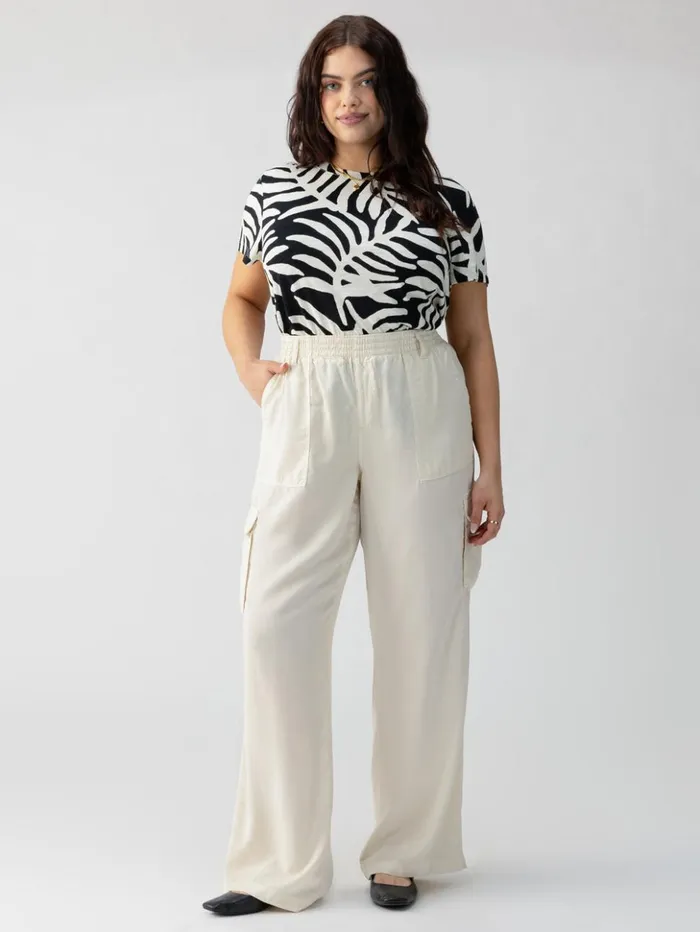 Sanctuary Clothing Inclusive Women Relaxed Reissue Cargo Standard Rise Pant Birch Inclusive Collection