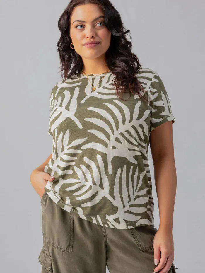 Sanctuary Clothing Inclusive Women The Perfect Tee Olive Night Palm Inclusive Collection