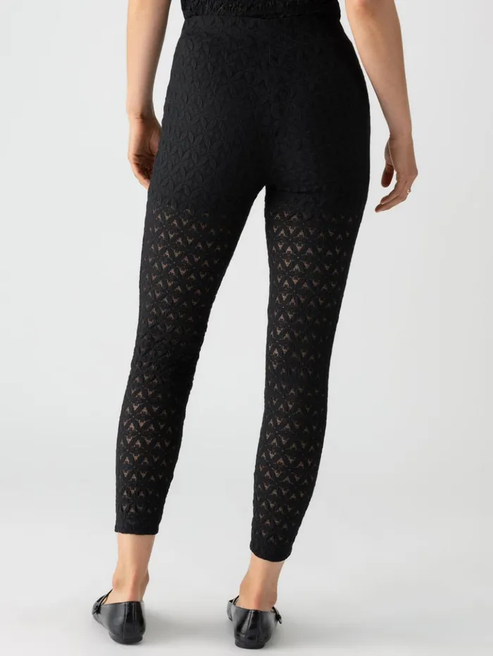Sanctuary Clothing Leggings Women Pucker Up Lace Runway Standard Rise Legging Black Sanctuary Clothing Leggings Women Pucker Up Lace Runway Standard Rise Legging Black