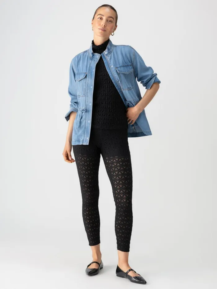 Sanctuary Clothing Leggings Women Pucker Up Lace Runway Standard Rise Legging Black Sanctuary Clothing Leggings Women Pucker Up Lace Runway Standard Rise Legging Black