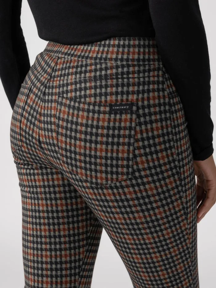 Sanctuary Clothing Leggings Women Runway SemiHigh Rise Legging Arrow Plaid