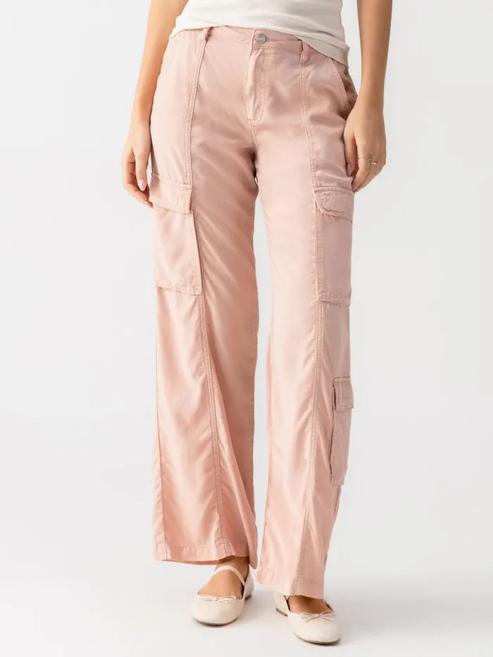 Sanctuary Clothing Pants Women Doheny Standard Rise Cargo Pant Smokey Rose