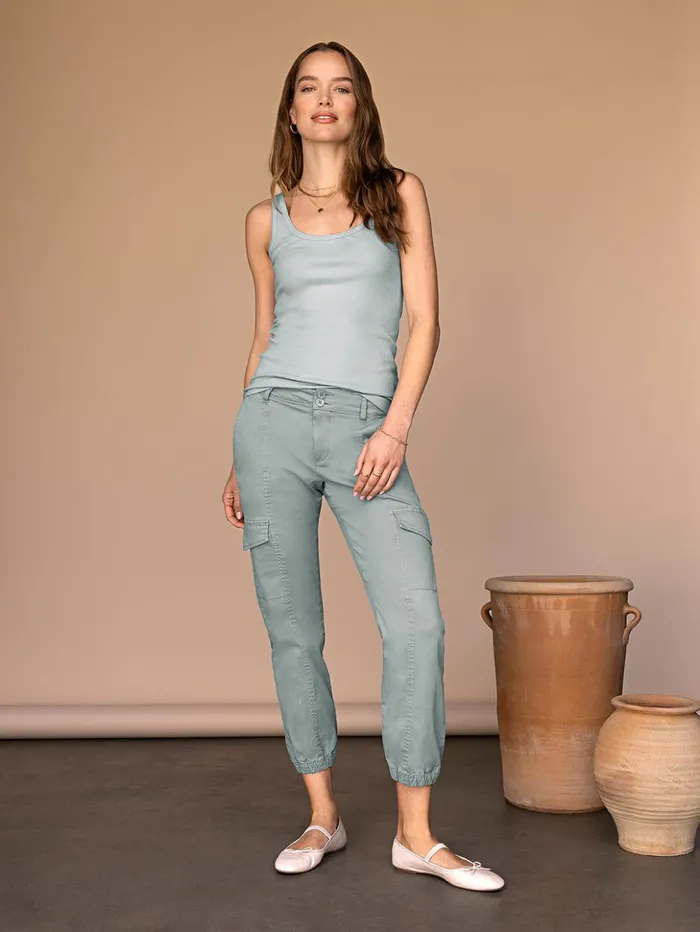 Sanctuary Clothing Pants Women Rebel Standard Rise Cargo Pant Eucalyptus