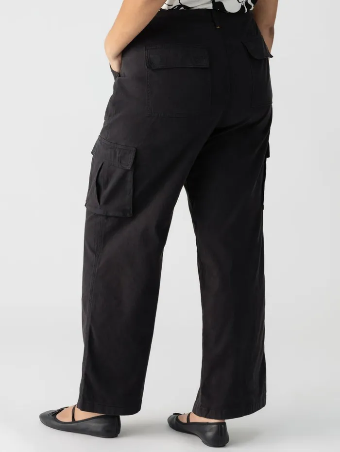 Sanctuary Clothing Pants Women Reissue Cargo Standard Rise Pant Black Inclusive Collection