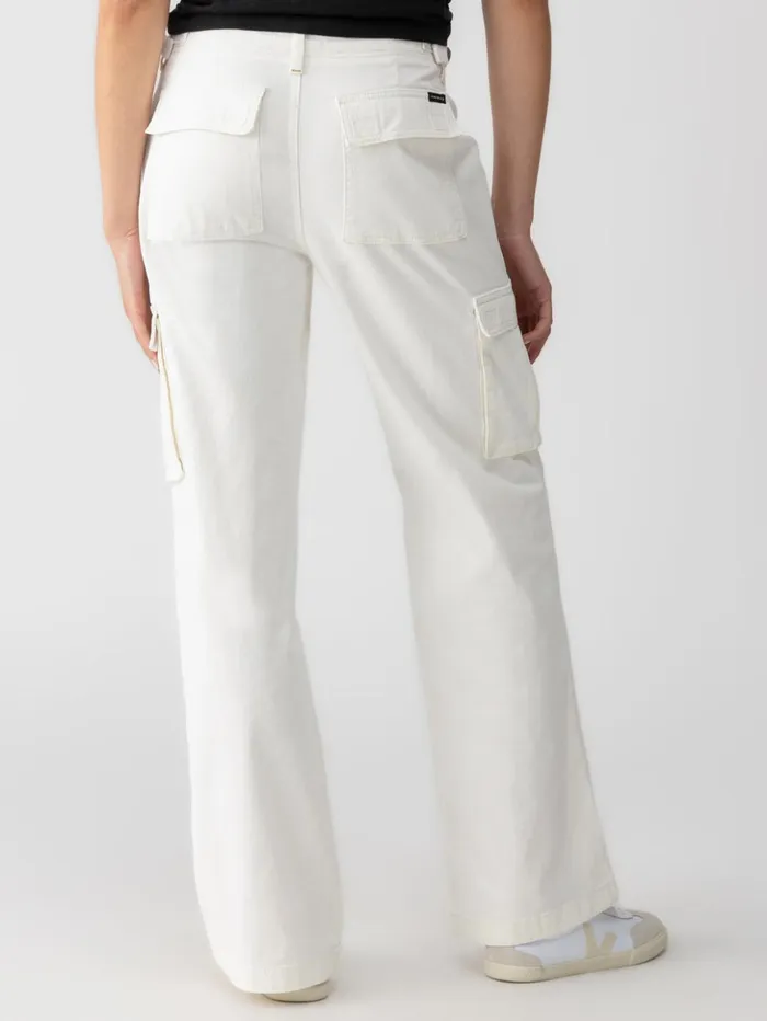 Sanctuary Clothing Pants Women Reissue Cargo Standard Rise Pant Powdered Sugar