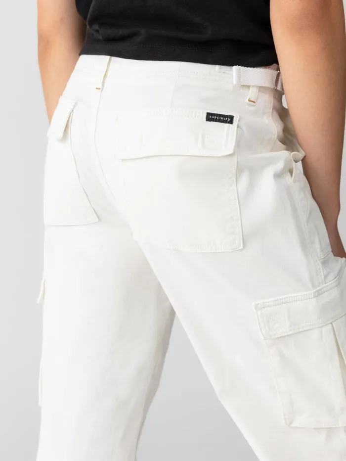 Sanctuary Clothing Pants Women Reissue Cargo Standard Rise Pant Powdered Sugar