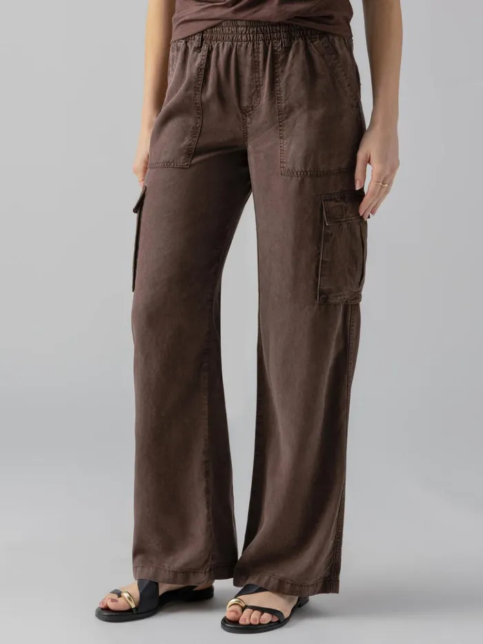 Sanctuary Clothing Pants Women Relaxed Reissue Cargo Standard Rise Pant Mud Bath