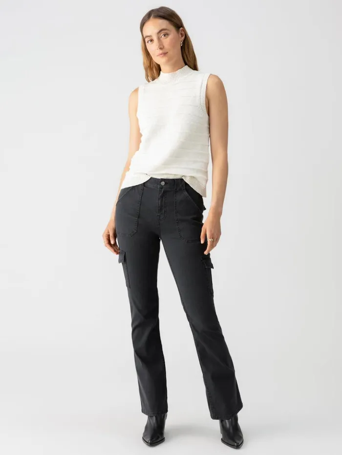Sanctuary Clothing Pants Women Sculpted Hayden Bootcut Standard Rise Pant Black