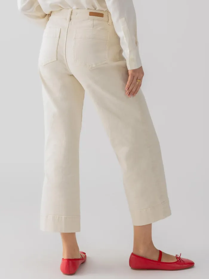 Sanctuary Clothing Pants Women The Marine Standard Rise Denim Pant French Vanilla