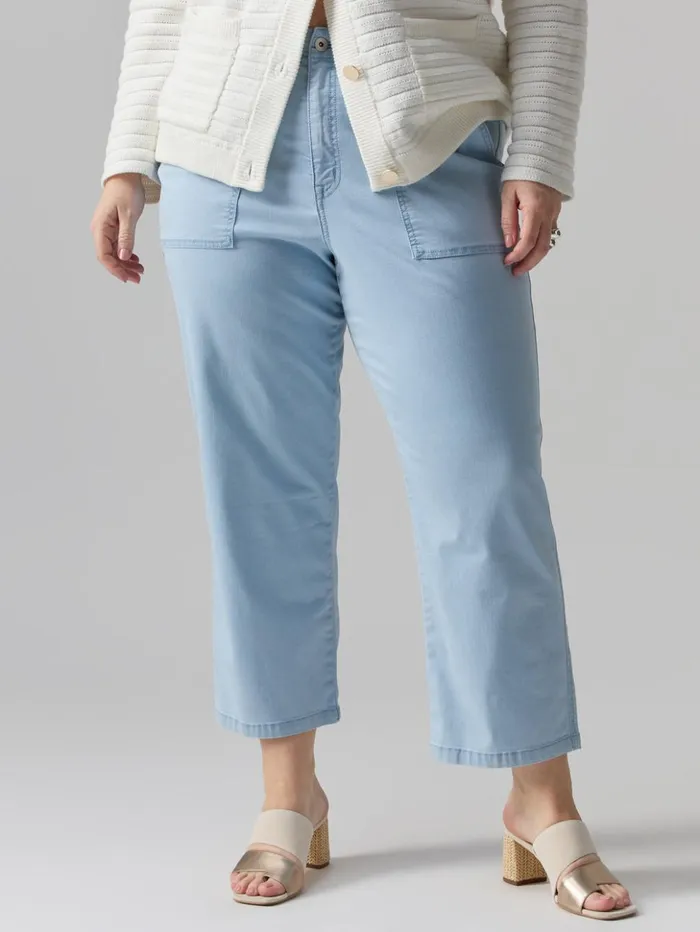Sanctuary Clothing Pants Women Vacation Crop High Rise Pant Ultra Pale Inclusive Collection