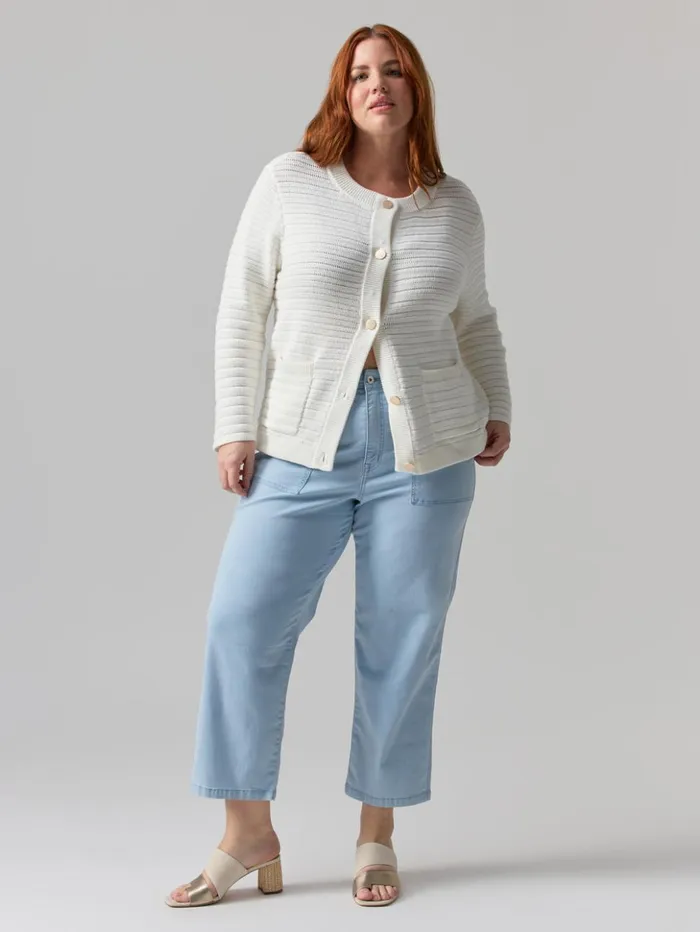 Sanctuary Clothing Pants Women Vacation Crop High Rise Pant Ultra Pale Inclusive Collection