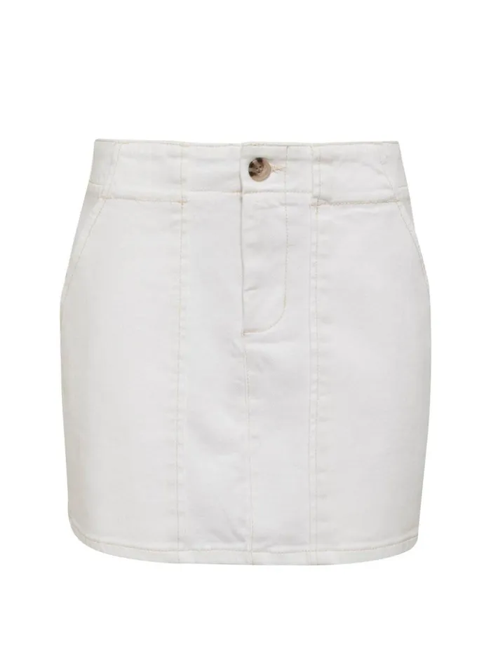 Sanctuary Clothing Skirts Women Staycation SemiHigh Rise Skirt Chalk