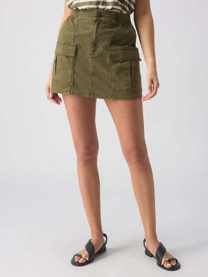 Sanctuary Clothing Skirts Women Surplus Essential SemiHigh Rise Skirt Burnt Olive Sanctuary Clothing Skirts Women Surplus Essential SemiHigh Rise Skirt Burnt Olive
