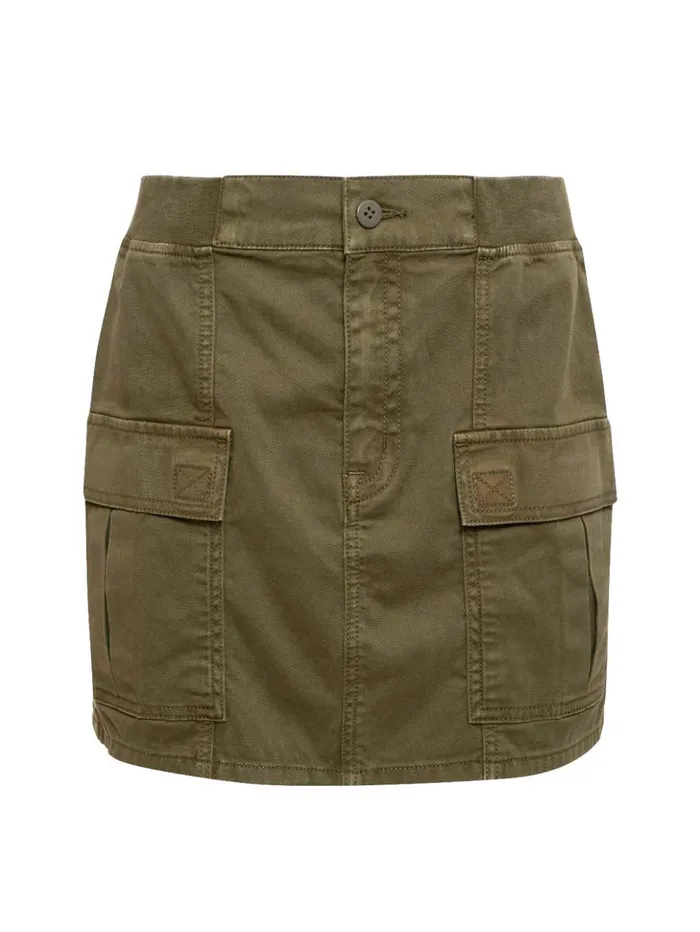 Sanctuary Clothing Skirts Women Surplus Essential SemiHigh Rise Skirt Burnt Olive