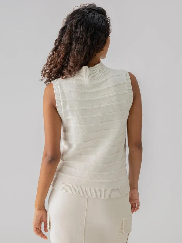 Sanctuary Clothing Sweaters and Cardis Women Life Is Easy Sweater Shell Tank Chalk Sanctuary Clothing Sweaters and Cardis Women Life Is Easy Sweater Shell Tank Chalk