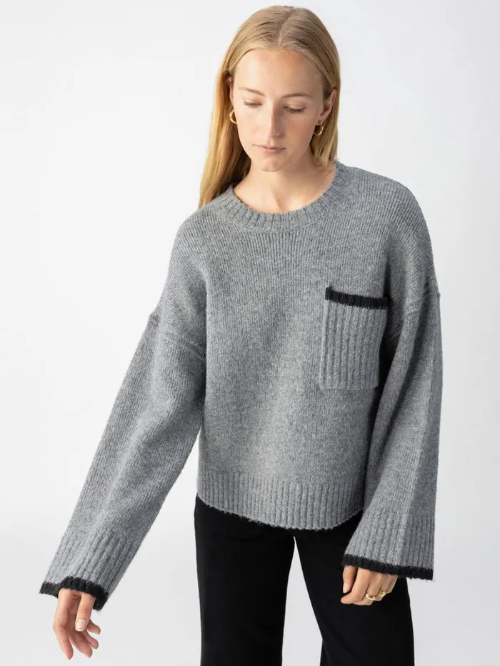 Sanctuary Clothing Sweaters and Cardis Women Uptown Girl Sweater Heather Ash