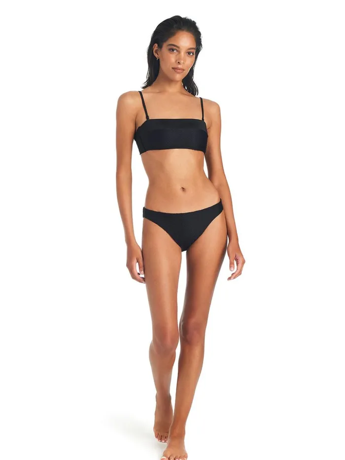 Sanctuary Clothing Swim Tops Women On The Water Texture Bandeau Bikini Top Black Sanctuary Clothing Swim Tops Women On The Water Texture Bandeau Bikini Top Black