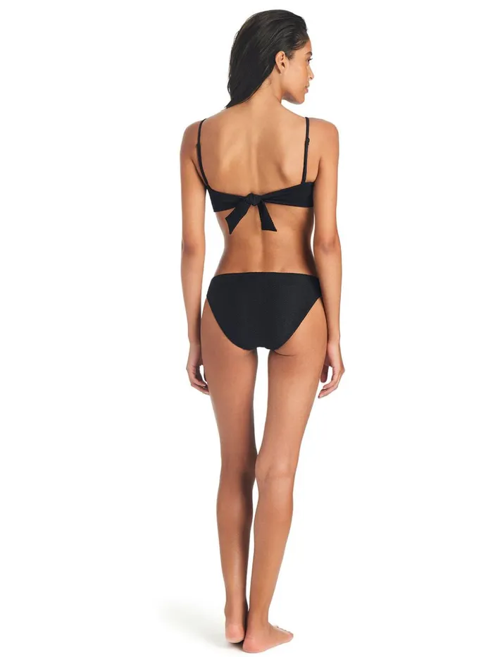 Sanctuary Clothing Swim Tops Women On The Water Texture Bandeau Bikini Top Black Sanctuary Clothing Swim Tops Women On The Water Texture Bandeau Bikini Top Black