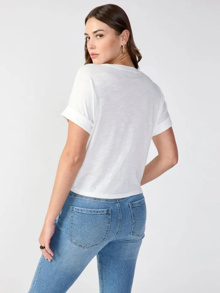 Sanctuary Clothing Tees and Tops Women All Day Tie Tee White Sanctuary Clothing Tees and Tops Women All Day Tie Tee White