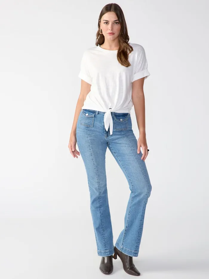 Sanctuary Clothing Tees and Tops Women All Day Tie Tee White Sanctuary Clothing Tees and Tops Women All Day Tie Tee White