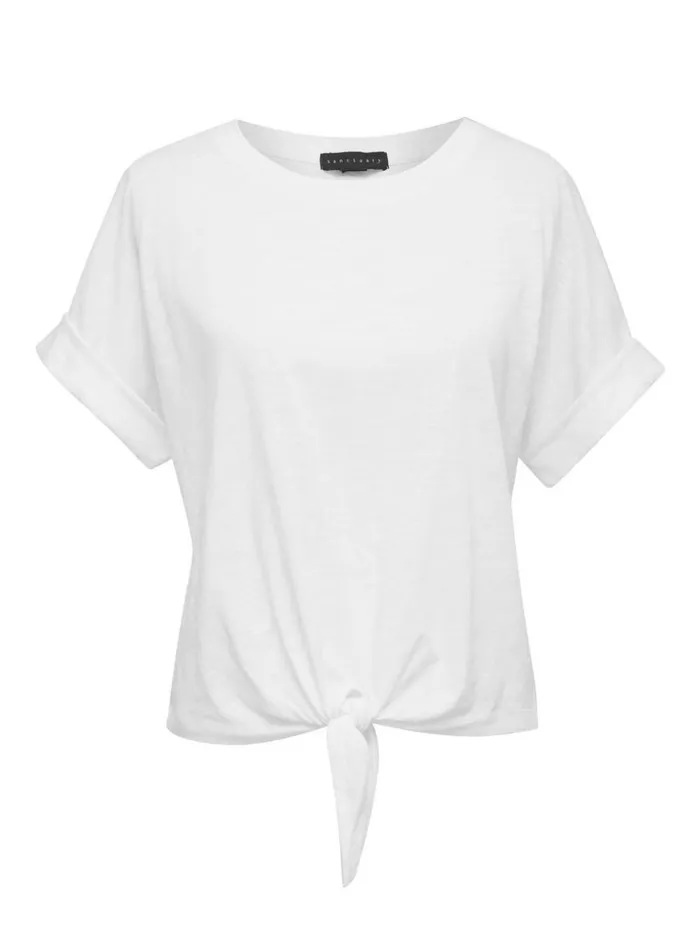 Sanctuary Clothing Tees and Tops Women All Day Tie Tee White Sanctuary Clothing Tees and Tops Women All Day Tie Tee White
