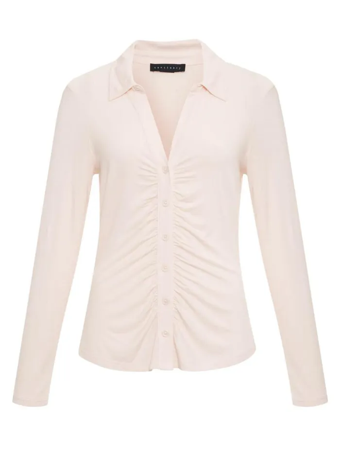 Sanctuary Clothing Tees and Tops Women Dreamgirl Knit Button Up Top Rose Essence Sanctuary Clothing Tees and Tops Women Dreamgirl Knit Button Up Top Rose Essence
