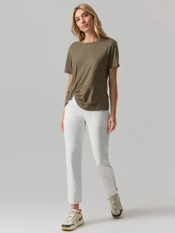 Sanctuary Clothing Tees and Tops Women Riptide Twist Tee Burnt Olive Sanctuary Clothing Tees and Tops Women Riptide Twist Tee Burnt Olive