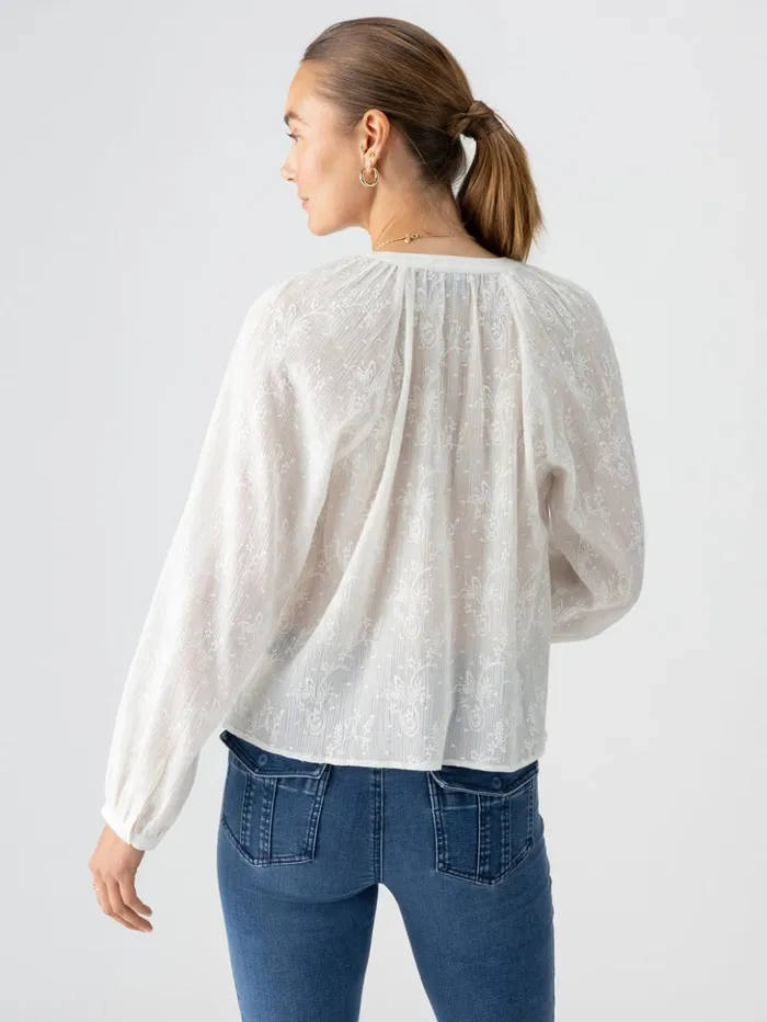 Sanctuary Clothing Tees and Tops Women Shimmer Blouse Chalk