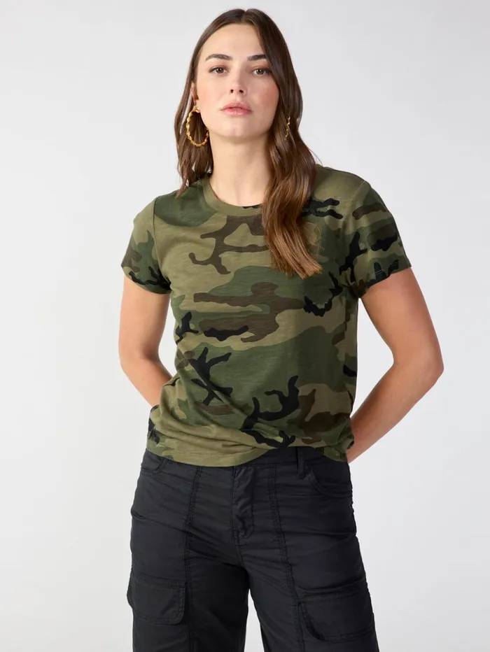 Sanctuary Clothing Tees and Tops Women The Perfect Tee Hiker Camo