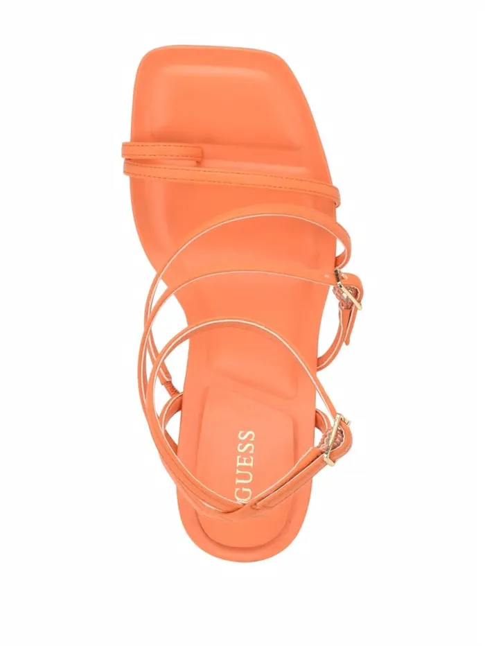 Sandals GUESS Women Bolten Strappy Stiletto Heels Orange