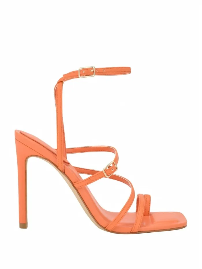 Sandals GUESS Women Bolten Strappy Stiletto Heels Orange