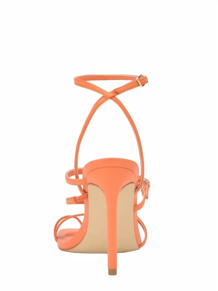 Sandals GUESS Women Bolten Strappy Stiletto Heels Orange