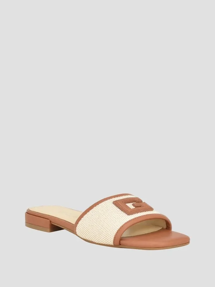 Sandals GUESS Women Tampa Signature G Sandals Medium Natural 101
