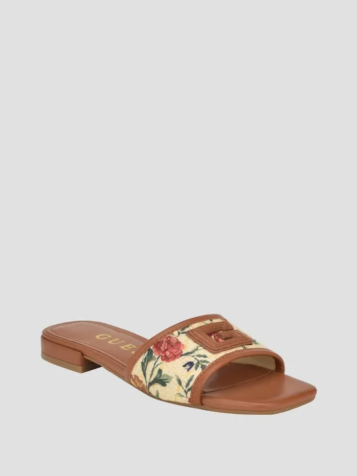 Sandals Tampa II Floral Slides Light Natural 8211 GUESS Women