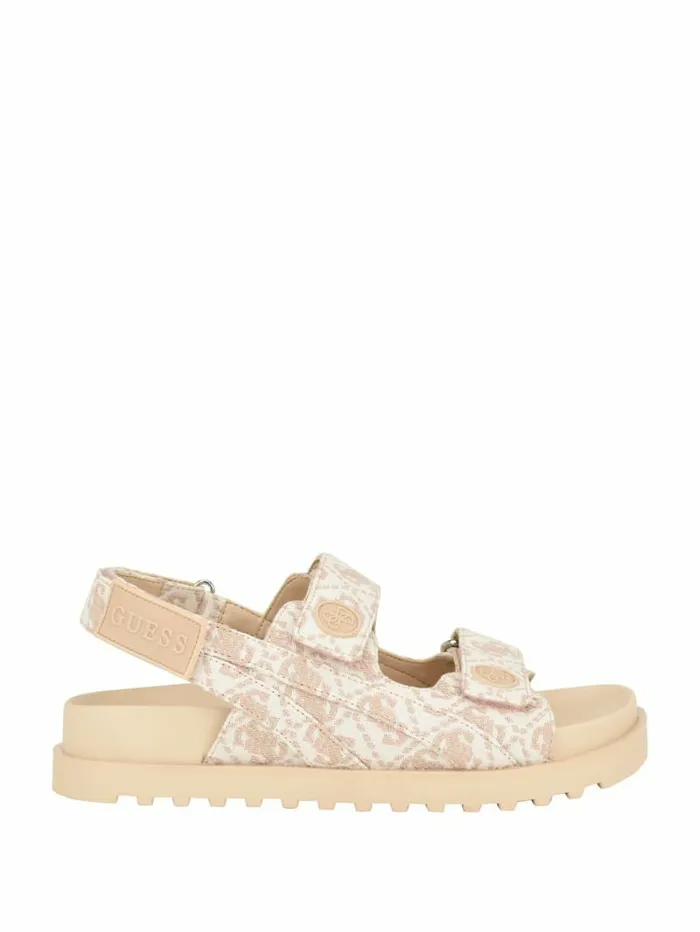 Sandals Women GUESS Fadey Signature Sandals Light Pink 680 Sandals Women GUESS Fadey Signature Sandals Light Pink 680